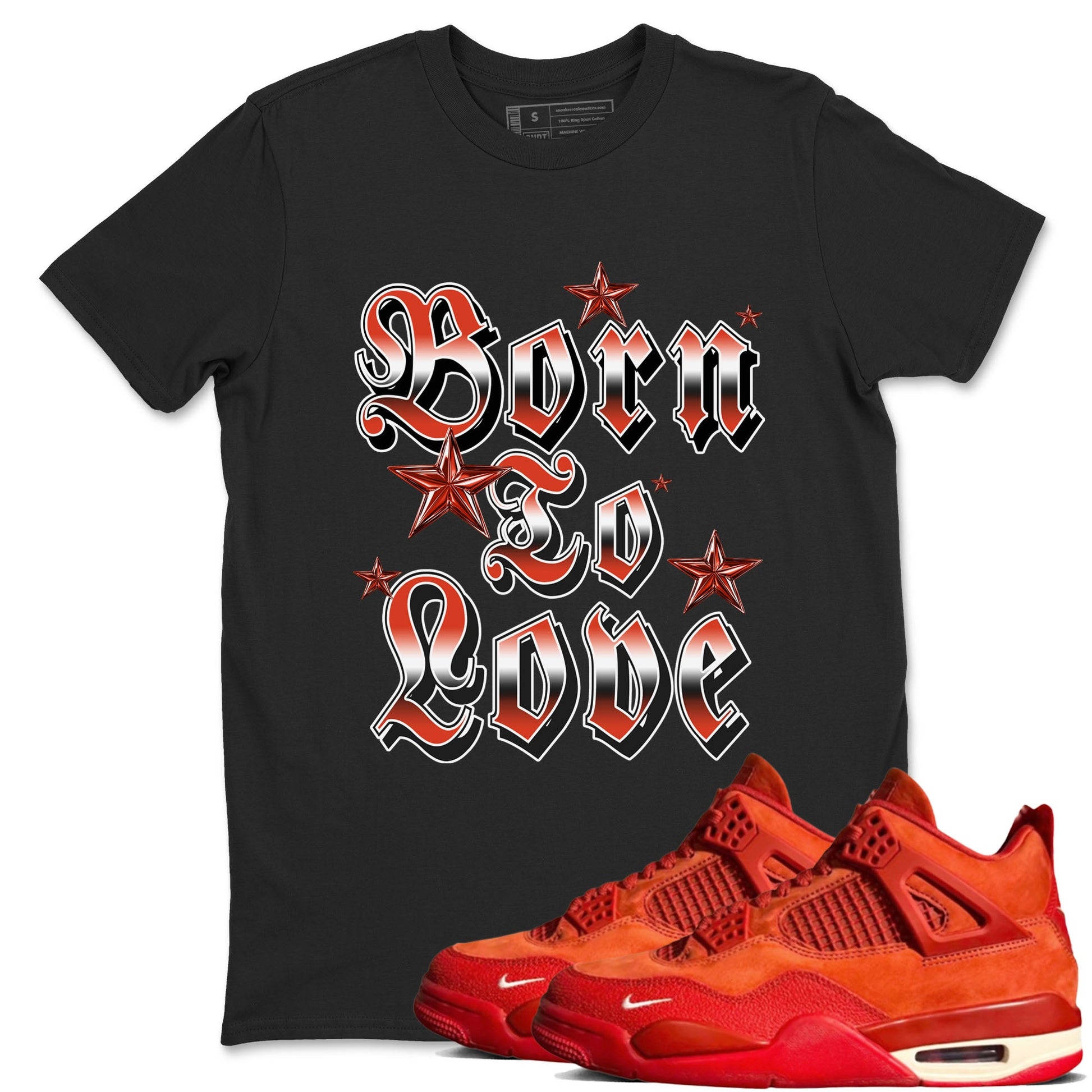 Nigel Sylvester x Air Jordan 4 Brick by Brick shirts to match jordans Born To Love sneaker match tees Air Jordan 4 Brick By Brick match shoes to clothes SNRT Sneaker Tees unisex cotton Black 1 shirts