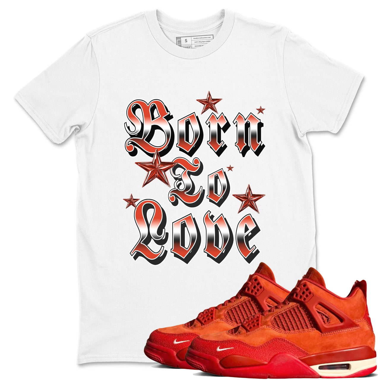 Nigel Sylvester x Air Jordan 4 Brick by Brick shirts to match jordans Born To Love sneaker match tees Air Jordan 4 Brick By Brick match shoes to clothes SNRT Sneaker Tees unisex cotton Orange 1 shirts