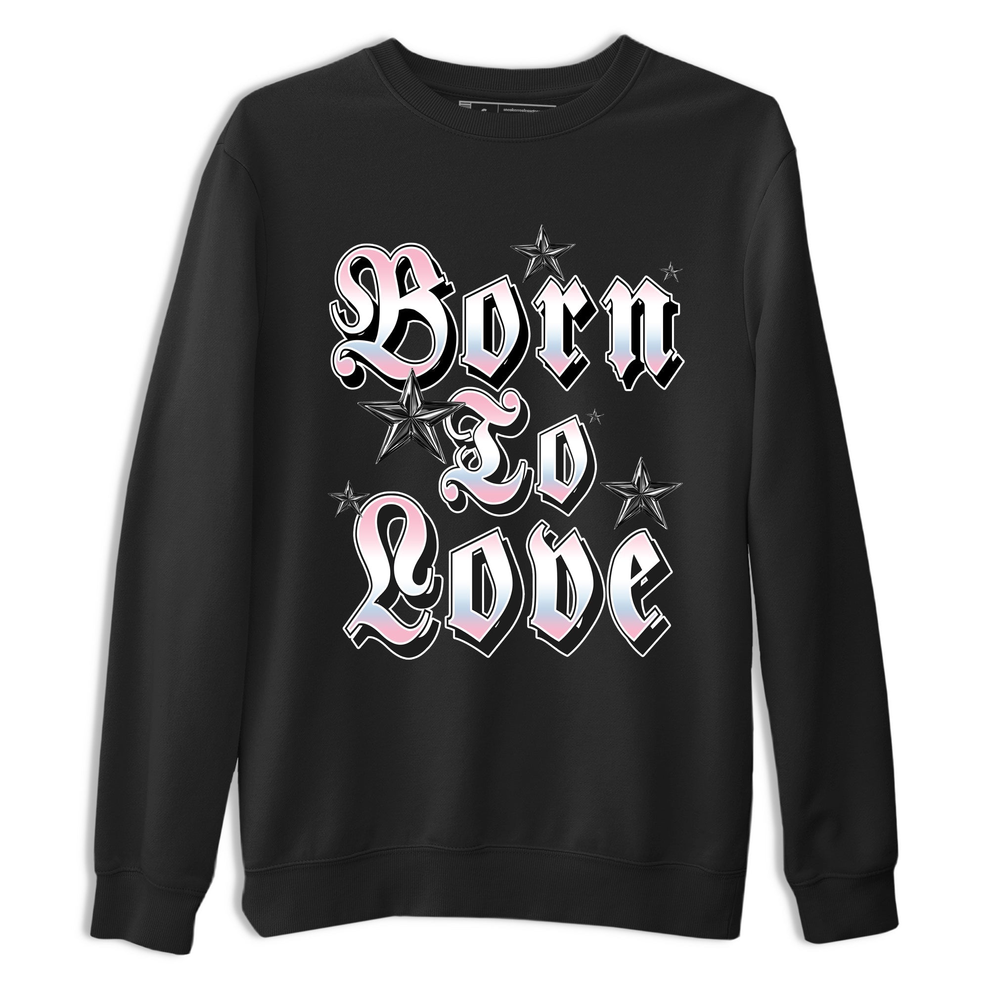 Sneaker match tees – Sneaker Tees To Match Air Jordan 5 Medium Soft Pink Shoes – Born To Love Tee Black 2