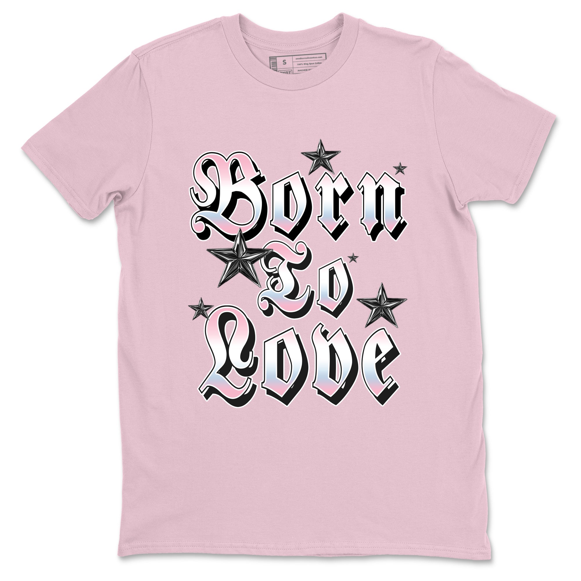Sneaker match tees – Sneaker Tees To Match Air Jordan 5 Medium Soft Pink Shoes – Born To Love Tee Pink 2