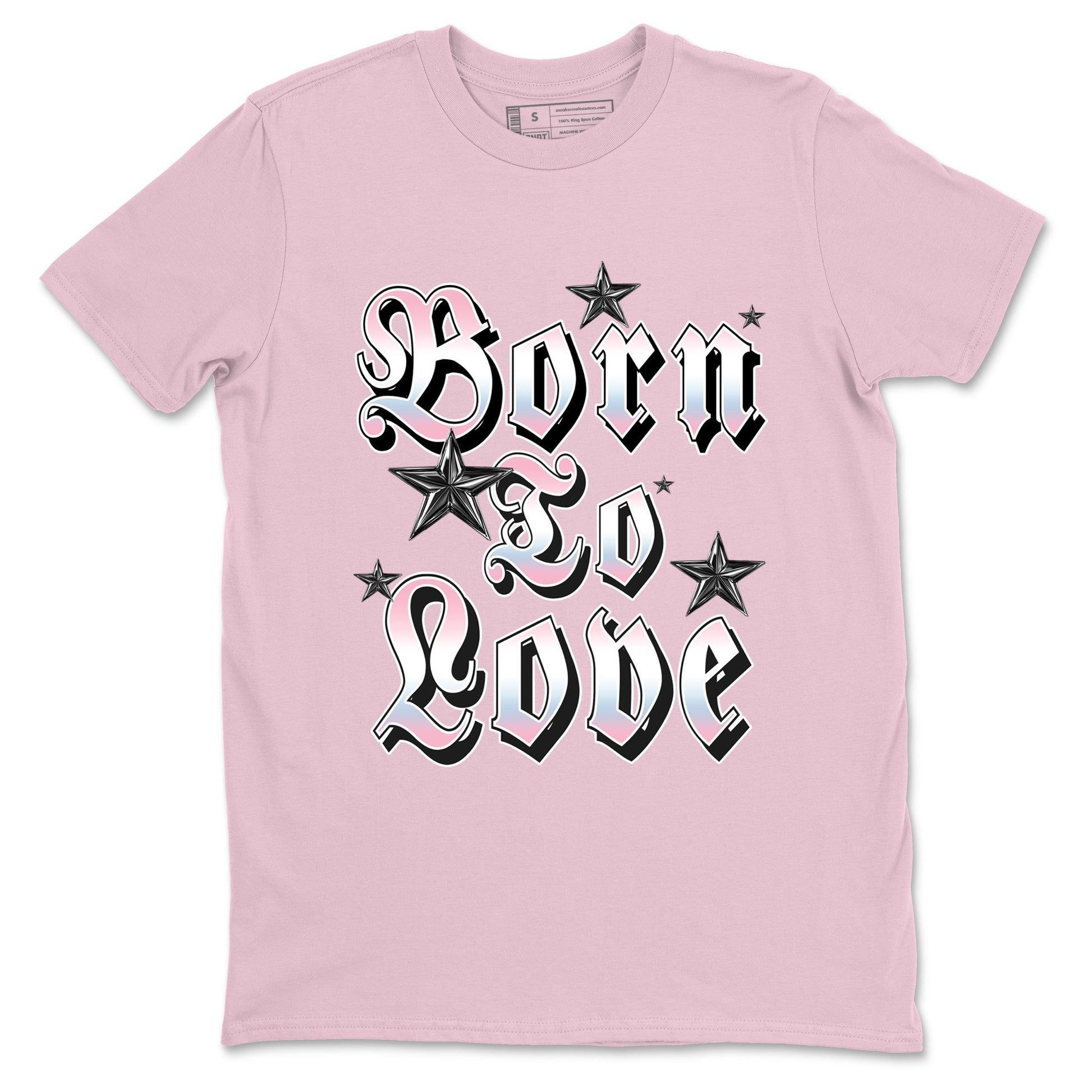 Sneaker match tees – Sneaker Tees To Match Air Jordan 5 Medium Soft Pink Shoes – Born To Love Tee Pink 2