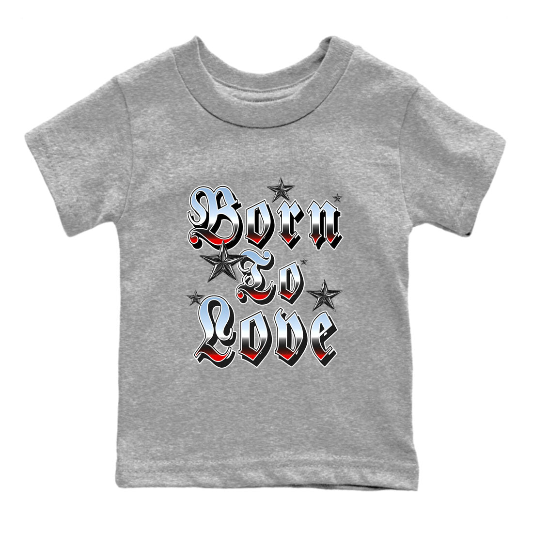 AJ5 Reimagined shirts to match jordans Born To Love best t shirts to wear with jordans Air Jordan 5 Retro OG Reimagined match shoes to clothes SNRT Sneaker Tees Youth Baby Heather Grey 2 tee