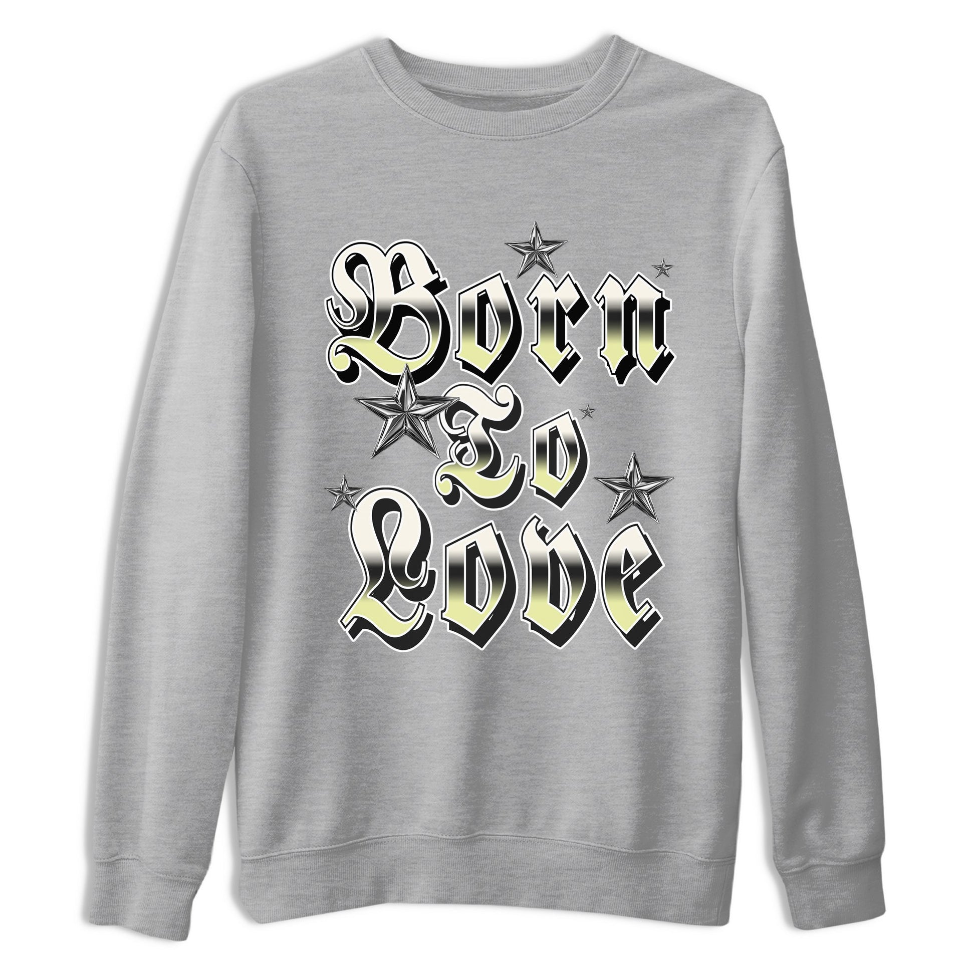 Sneaker match tees – Sneaker Tees To Match Air Jordan 5 Luminous Green Shoes – Born To Love Tee Heather Grey 2