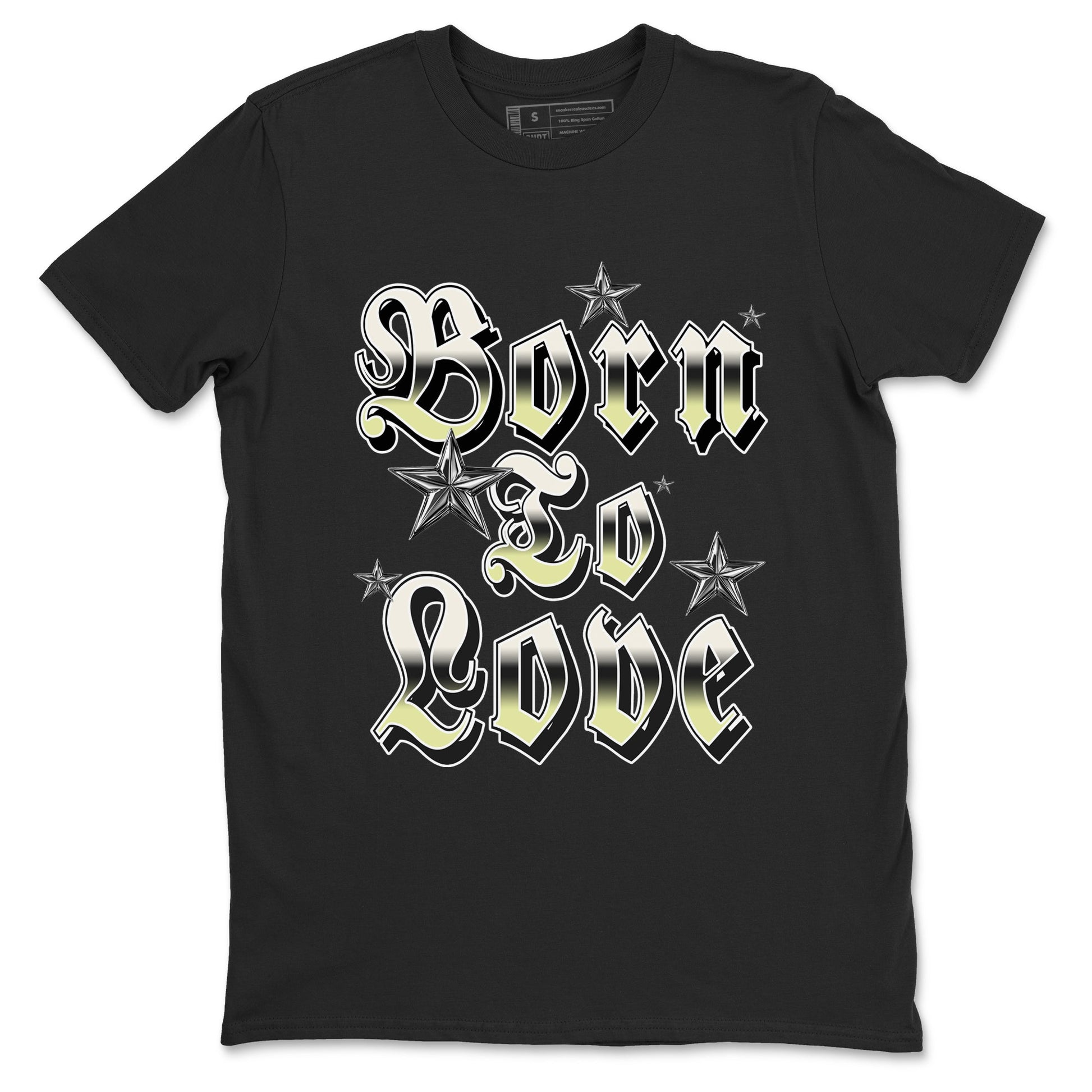 Sneaker match tees – Sneaker Tees To Match Air Jordan 5 Luminous Green Shoes – Born To Love Tee Black 2