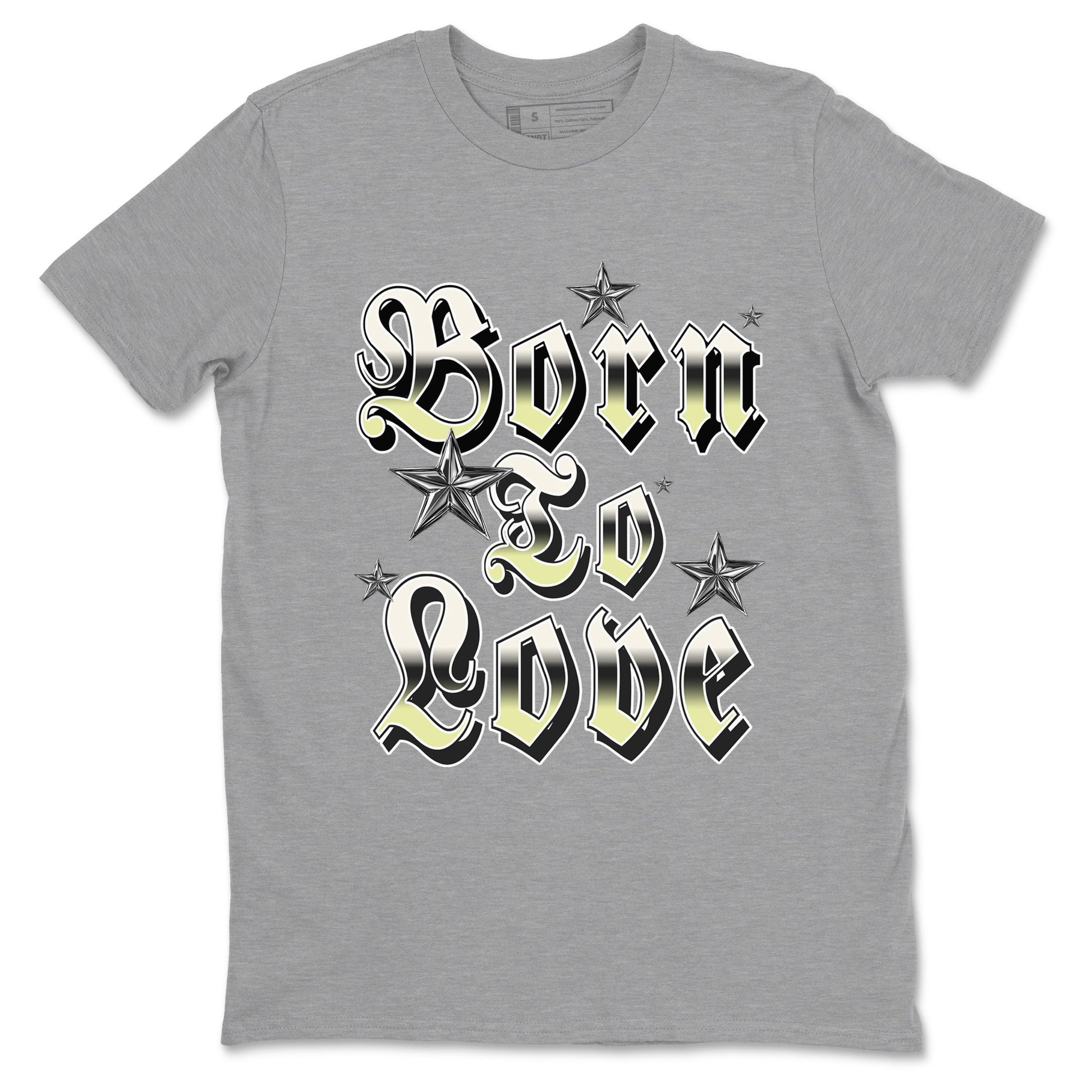 Sneaker match tees – Sneaker Tees To Match Air Jordan 5 Luminous Green Shoes – Born To Love Tee Heather Grey 2
