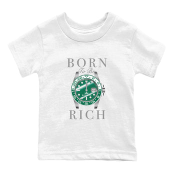 4s Oxidized Green shirts to match jordans Born To Rich sneaker match tees Air Jordan 4 Oxidized Green SNRT Sneaker Tees streetwear brand Baby and Youth White 2 cotton tee