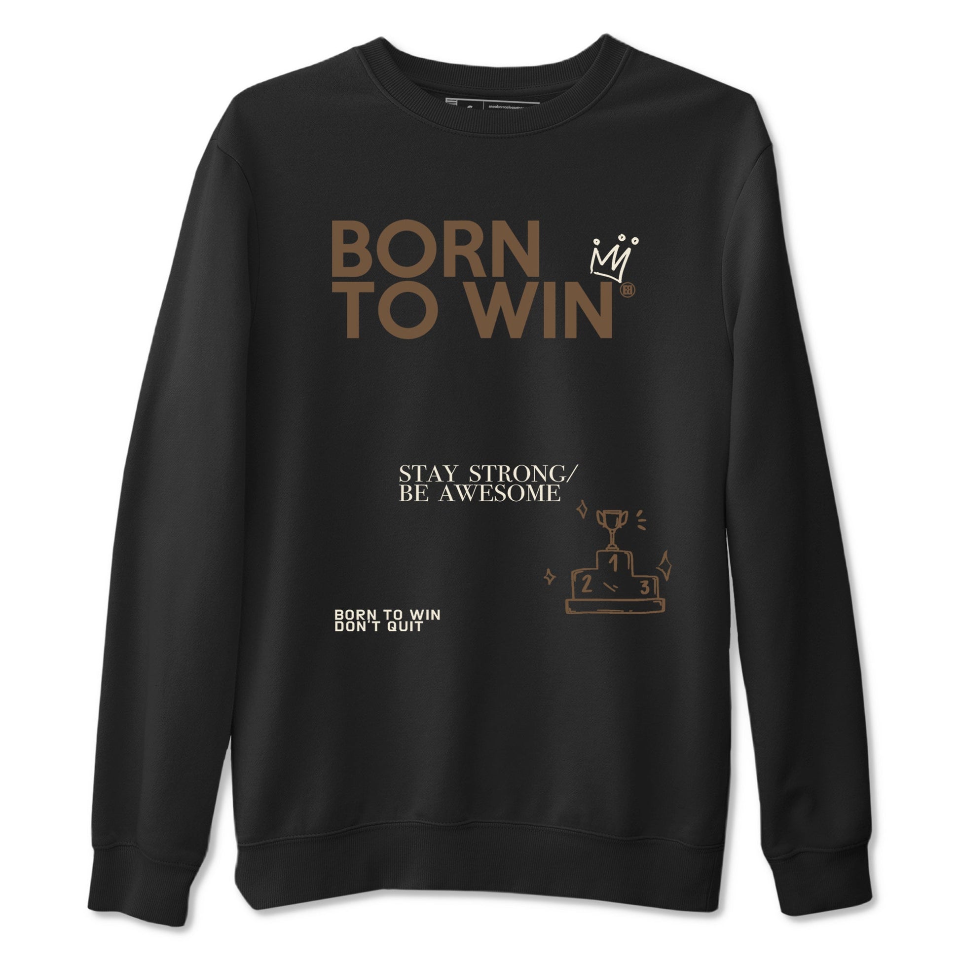 Air Jordan 1 Low Mocha shirts to match jordans Born To Win sneaker match tees AJ1 Mocha SNRT Sneaker Tees streetwear brand Black 2 unisex cotton tee