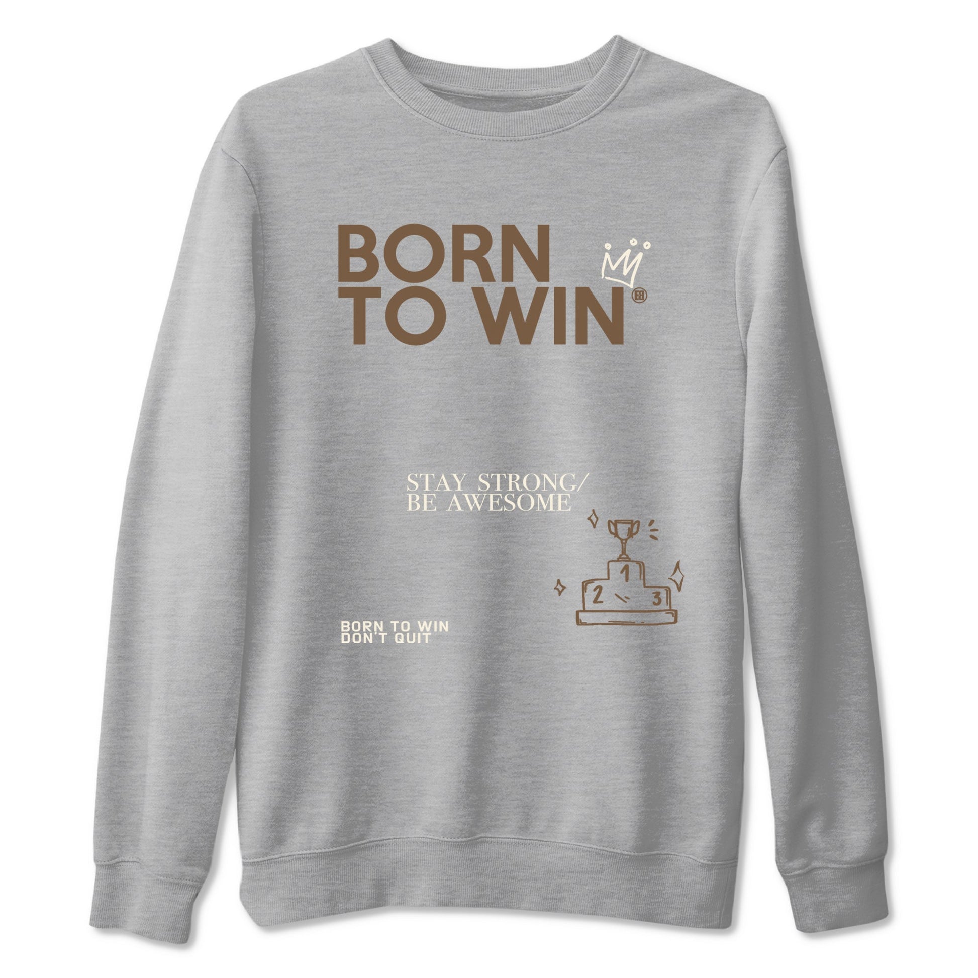 Air Jordan 1 Low Mocha shirts to match jordans Born To Win sneaker match tees AJ1 Mocha SNRT Sneaker Tees streetwear brand Heather Grey 2 unisex cotton tee