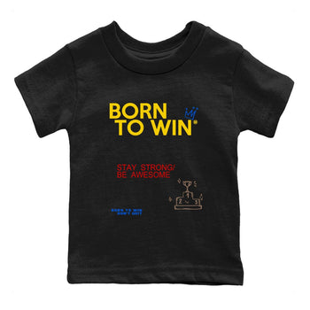 Air Jordan 1 Low Travis Scott Canary shirts to match jordans Born To Win sneaker match tees AJ1 Travis Scott Canary SNRT Sneaker release tees baby toddler Black 2 cotton Shirt