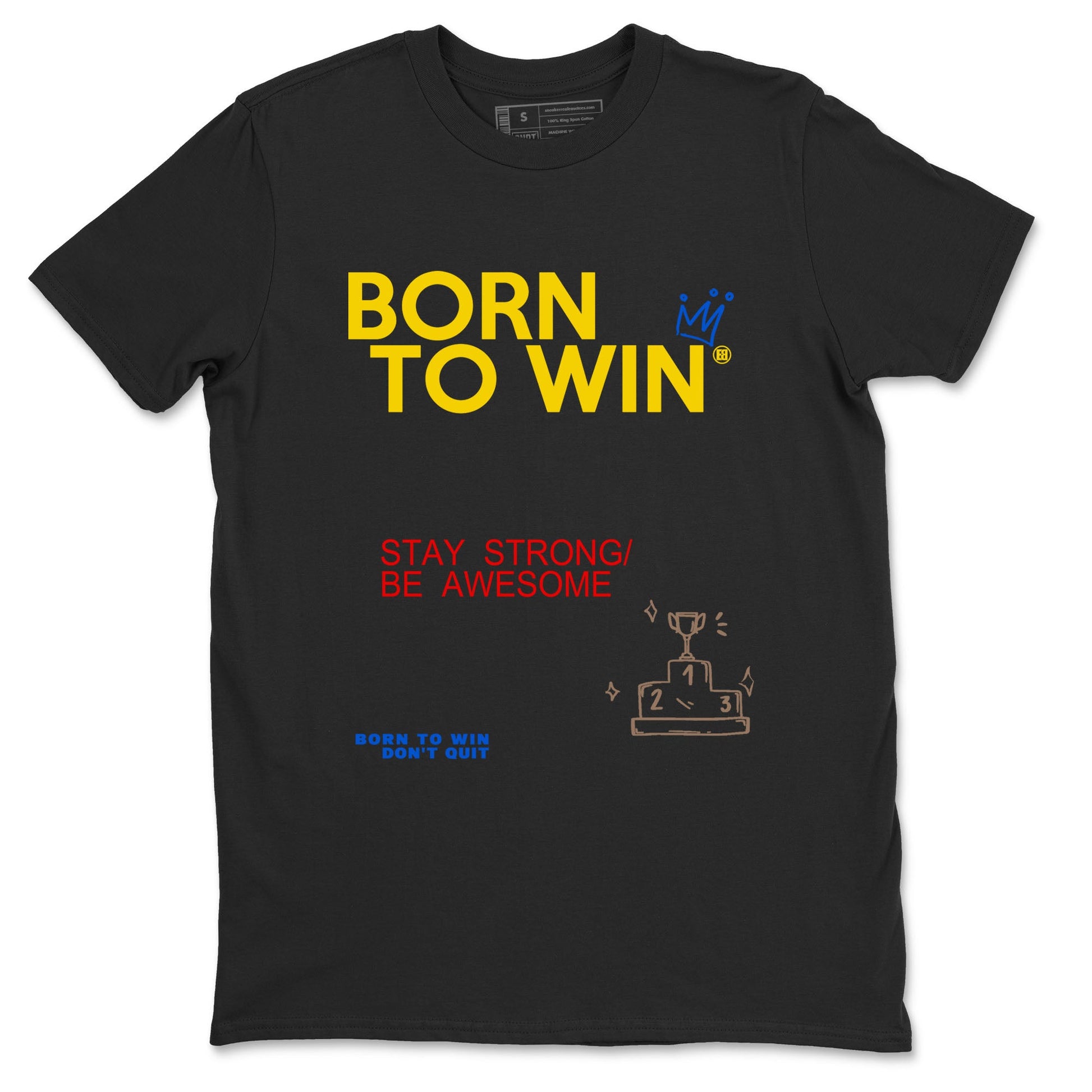 Air Jordan 1 Low Travis Scott Canary shirts to match jordans Born To Win sneaker match tees AJ1 Travis Scott Canary SNRT Sneaker Release Tees unisex cotton Black 1 crew neck shirt