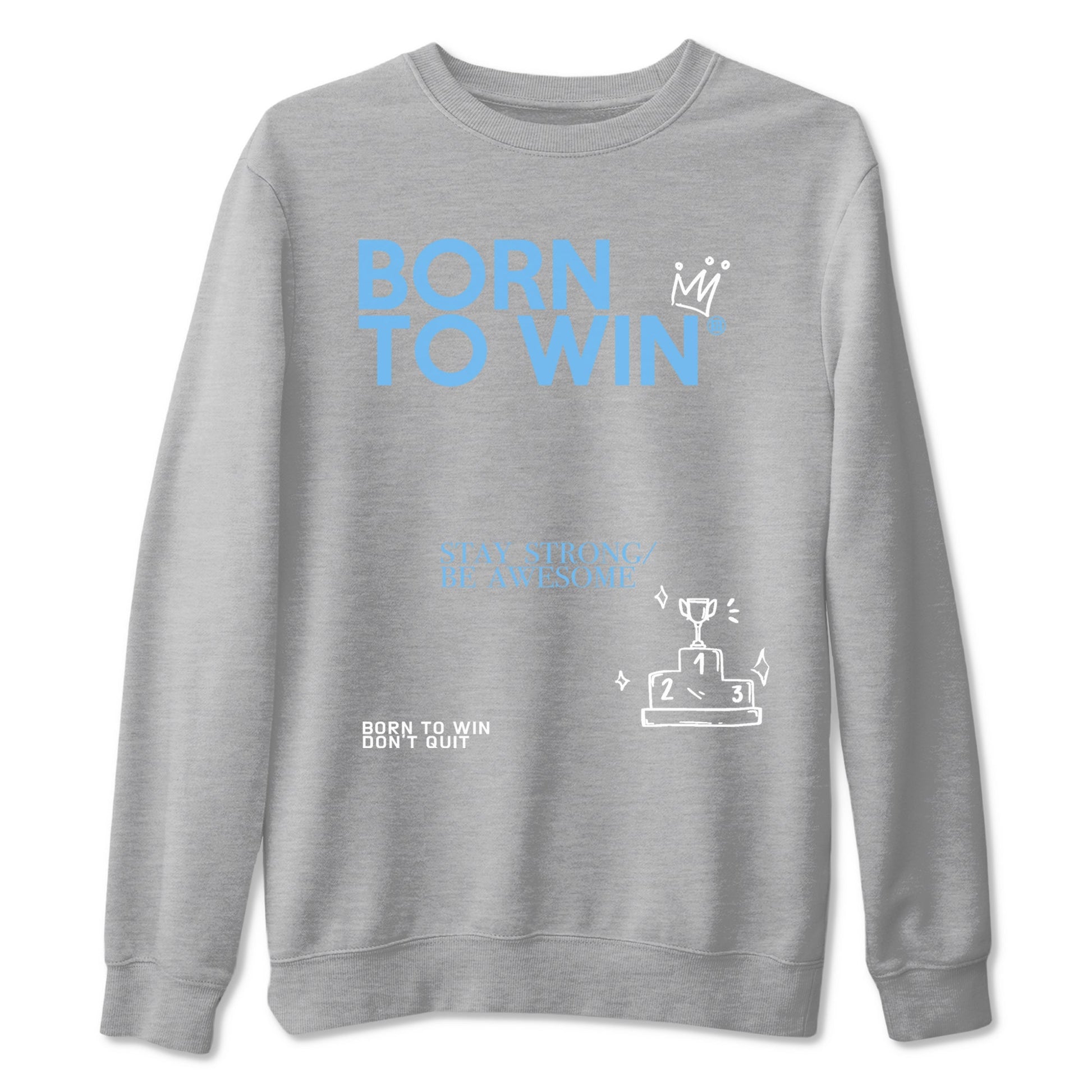 AJ11 Retro Legend Blue shirts to match jordans Born To Win best t shirts to wear with jordans 11s Legend Blue match shoes to clothes SNRT Sneaker Tees unisex cotton Heather Grey 2 shirts