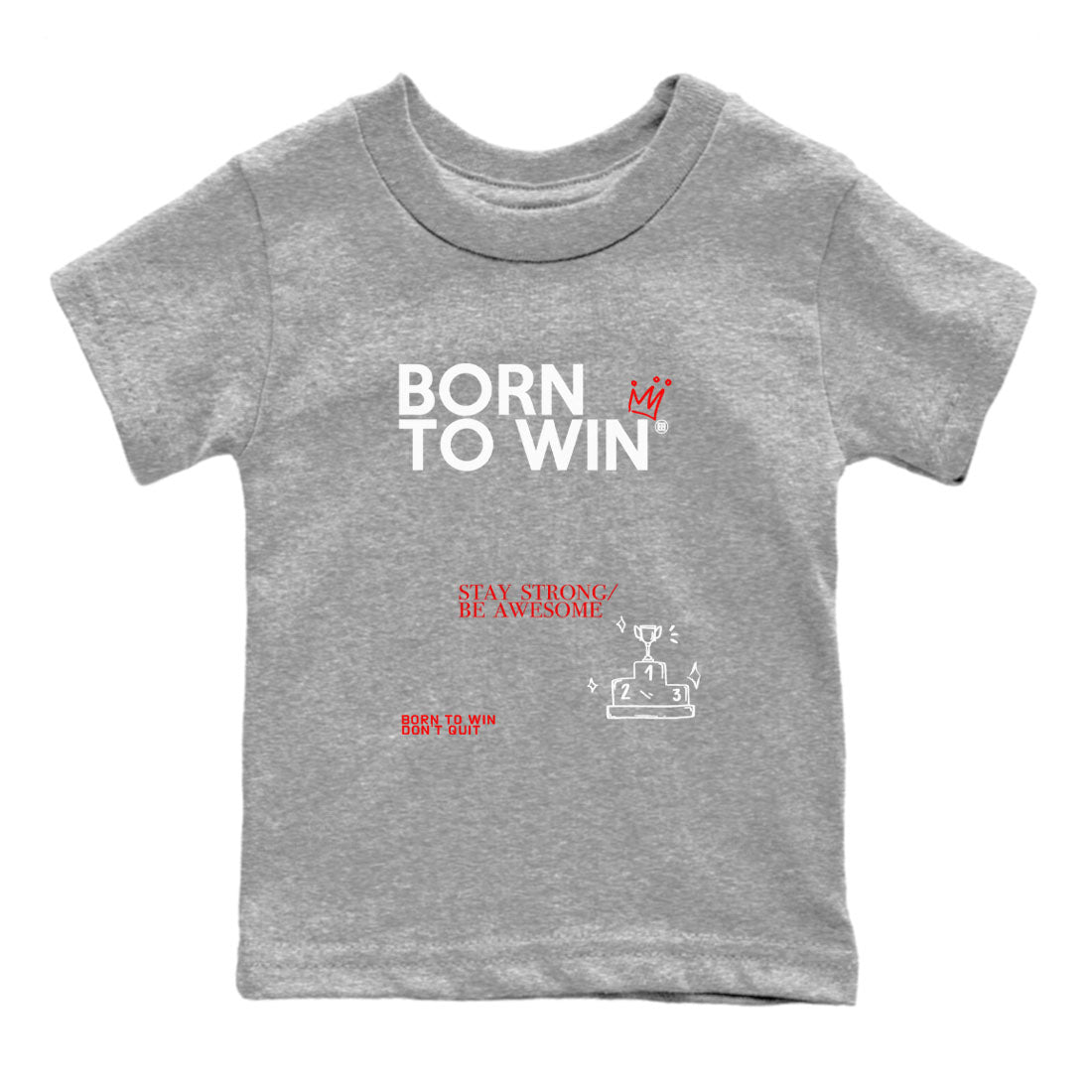 Air Jordan 12 Retro Taxi Flip shirts to match jordans Born To Win sneaker match tees 12s Red Taxi SNRT sneaker release tees baby toddler Heather Grey 2 cotton Shirt