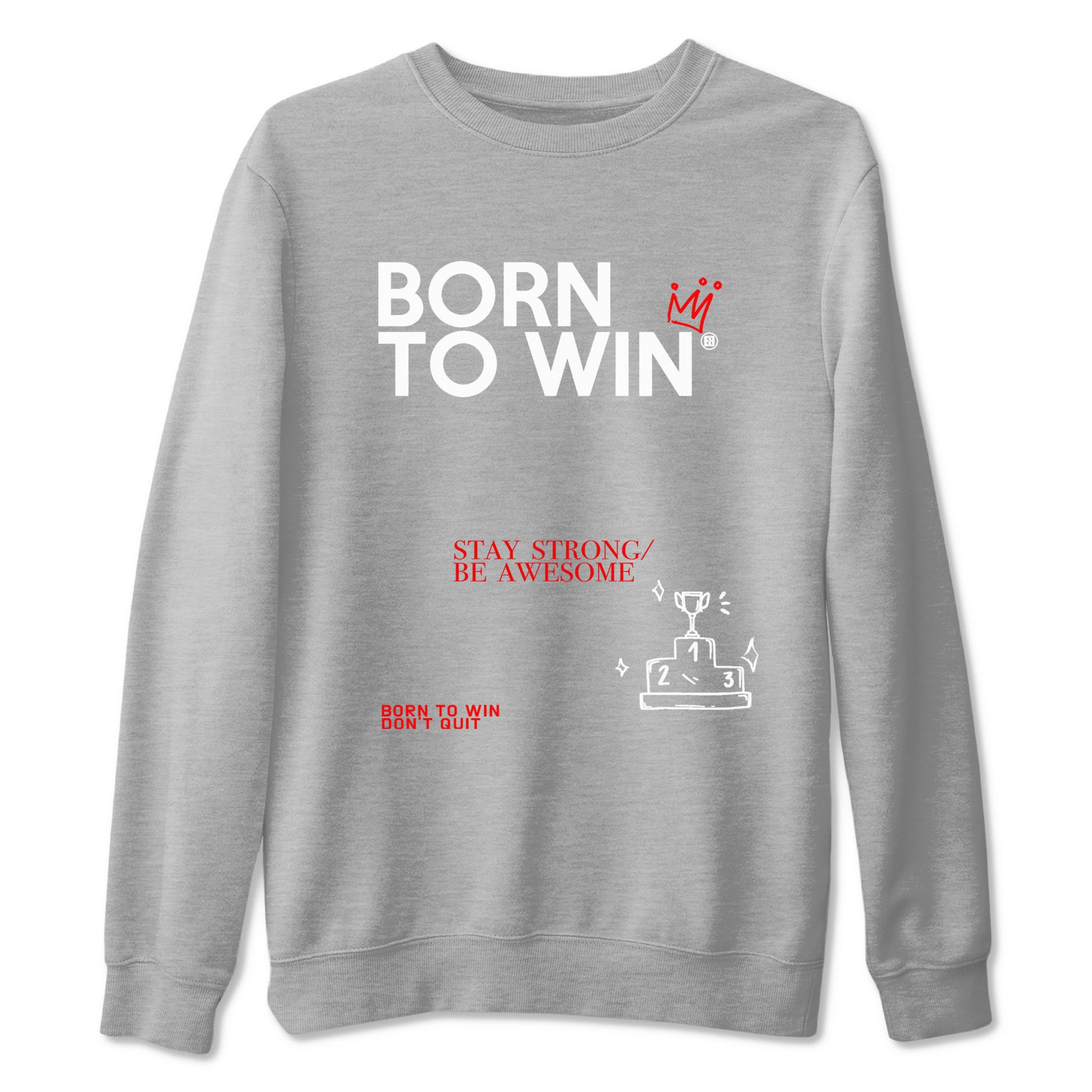 Air Jordan 12 Retro Taxi Flip shirts to match jordans Born To Win sneaker match tees 12s Red Taxi SNRT sneaker release Tees unisex cotton Heather Grey 2 crew neck shirt