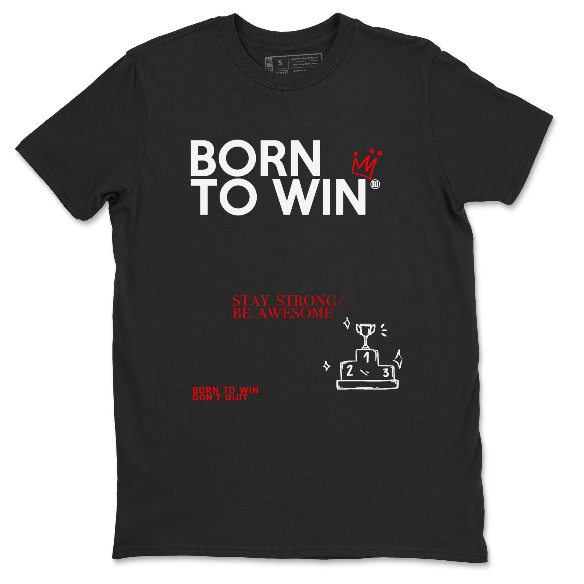 Air Jordan 12 Retro Taxi Flip shirts to match jordans Born To Win sneaker match tees 12s Red Taxi SNRT sneaker release Tees unisex cotton Black 2 crew neck shirt