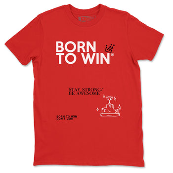 Air Jordan 12 Retro Taxi Flip shirts to match jordans Born To Win sneaker match tees 12s Red Taxi SNRT sneaker release Tees unisex cotton Red 2 crew neck shirt