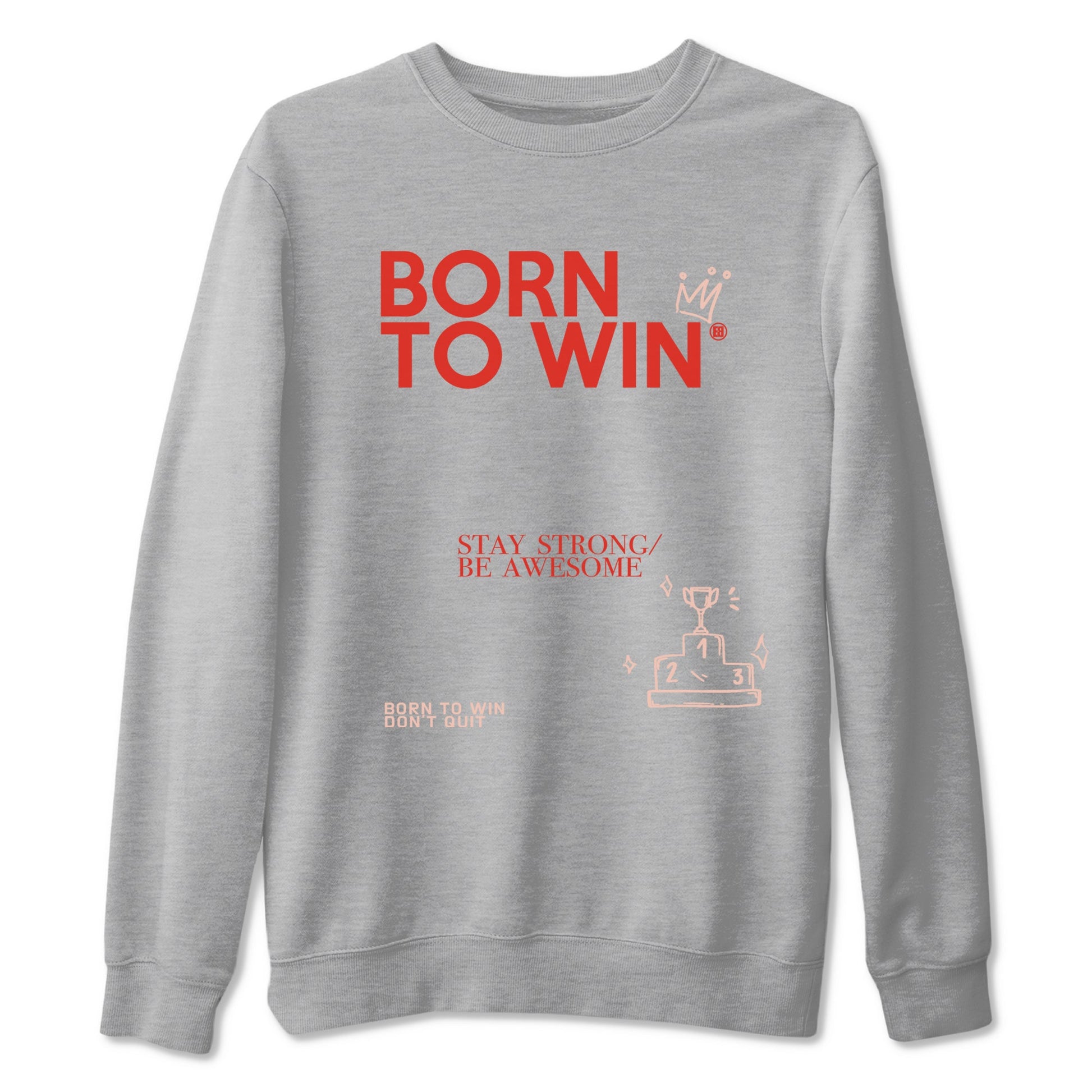 Air Jordan 13 Dune Red shirts to match jordans Born To Win sneaker match tees AJ13 Dune Red Sneaker Shirts SNRT Sneaker Tees streetwear brand Heather Grey 2 unisex cotton tee