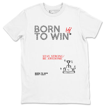 3s Black Cement shirts to match jordans Born To Win sneaker match tees Air Jordan 3 Black Cement SNRT Sneaker Tees streetwear brand White 2 unisex cotton tee