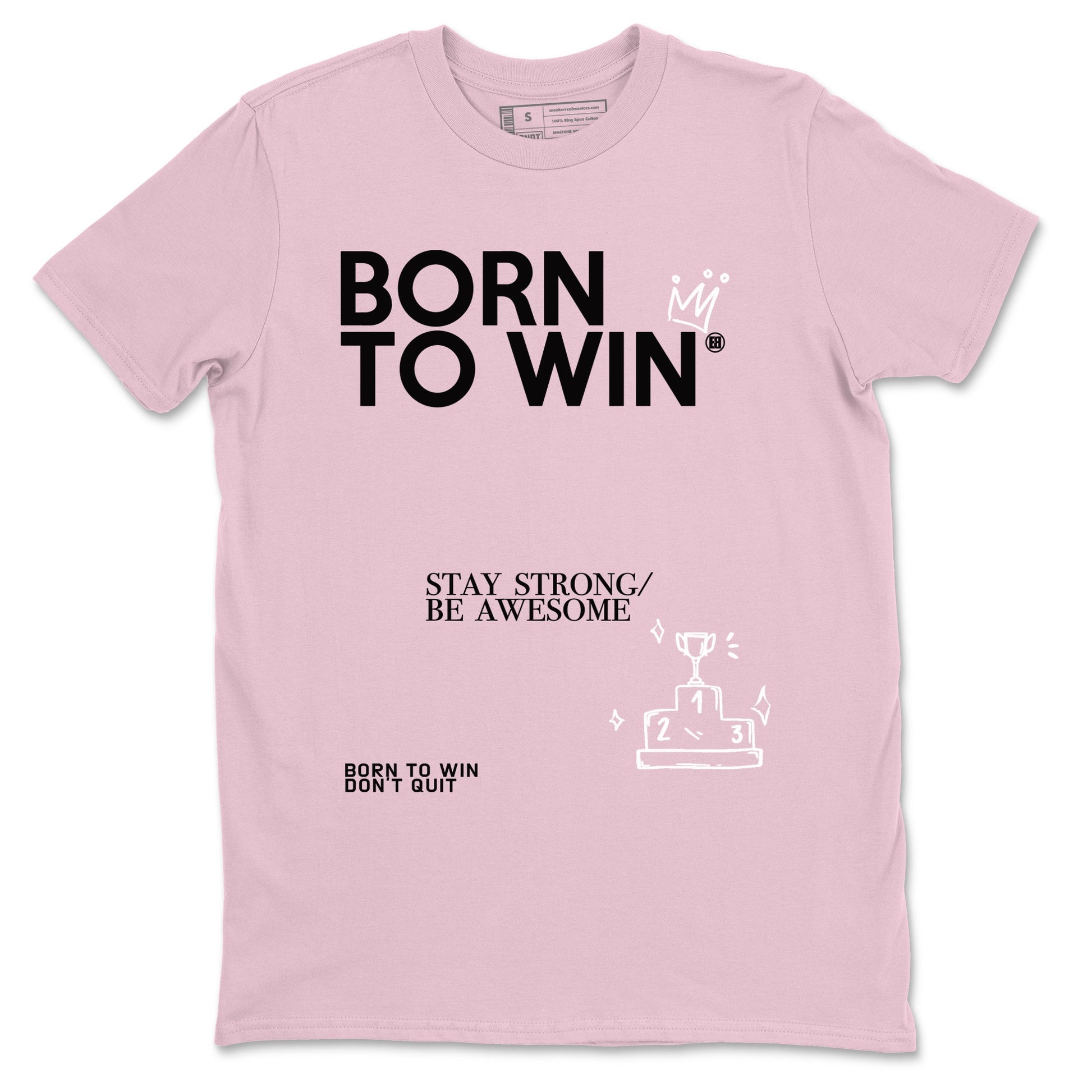 4s Retro Orchid shirts to match jordans Born To Win sneaker match tees Air Jordan 4 WMNS Orchid match shoes to clothes SNRT Sneaker Tees unisex cotton Pink 2 shirts