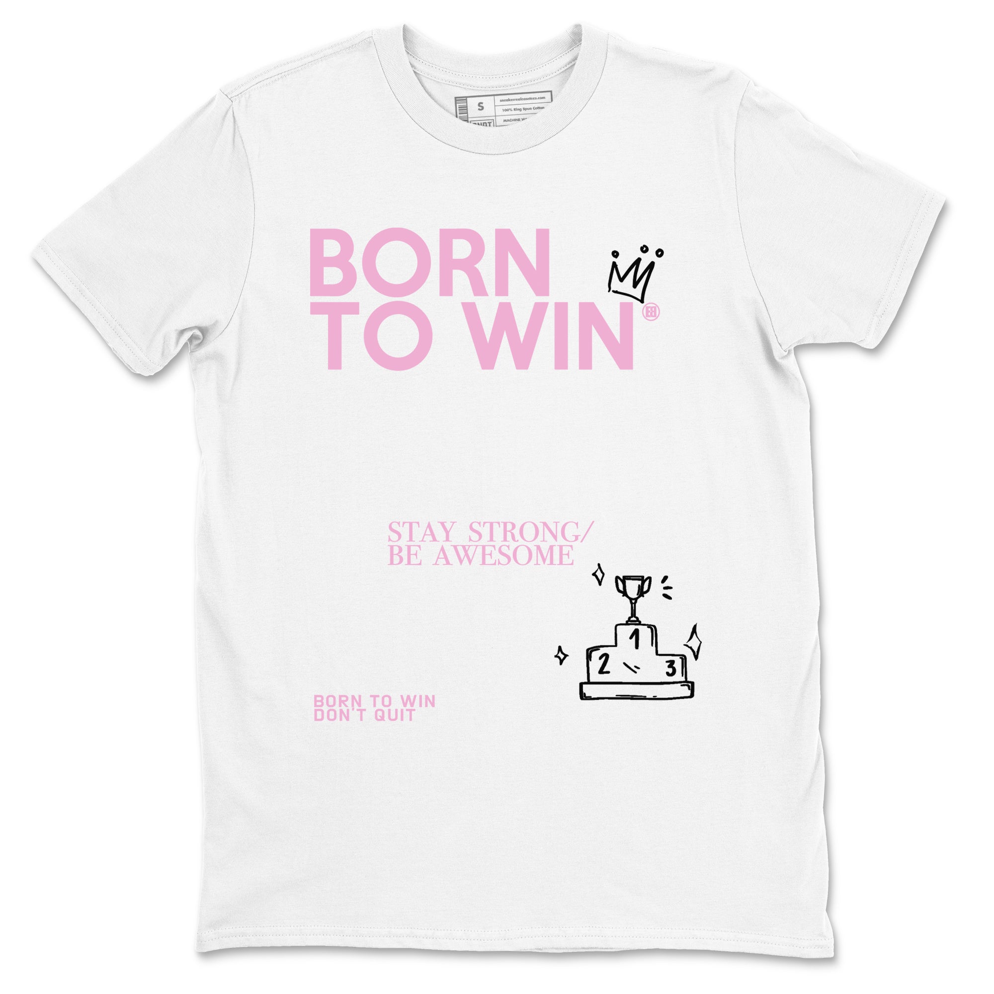 4s Retro Orchid shirts to match jordans Born To Win sneaker match tees Air Jordan 4 WMNS Orchid match shoes to clothes SNRT Sneaker Tees unisex cotton White 2 shirts