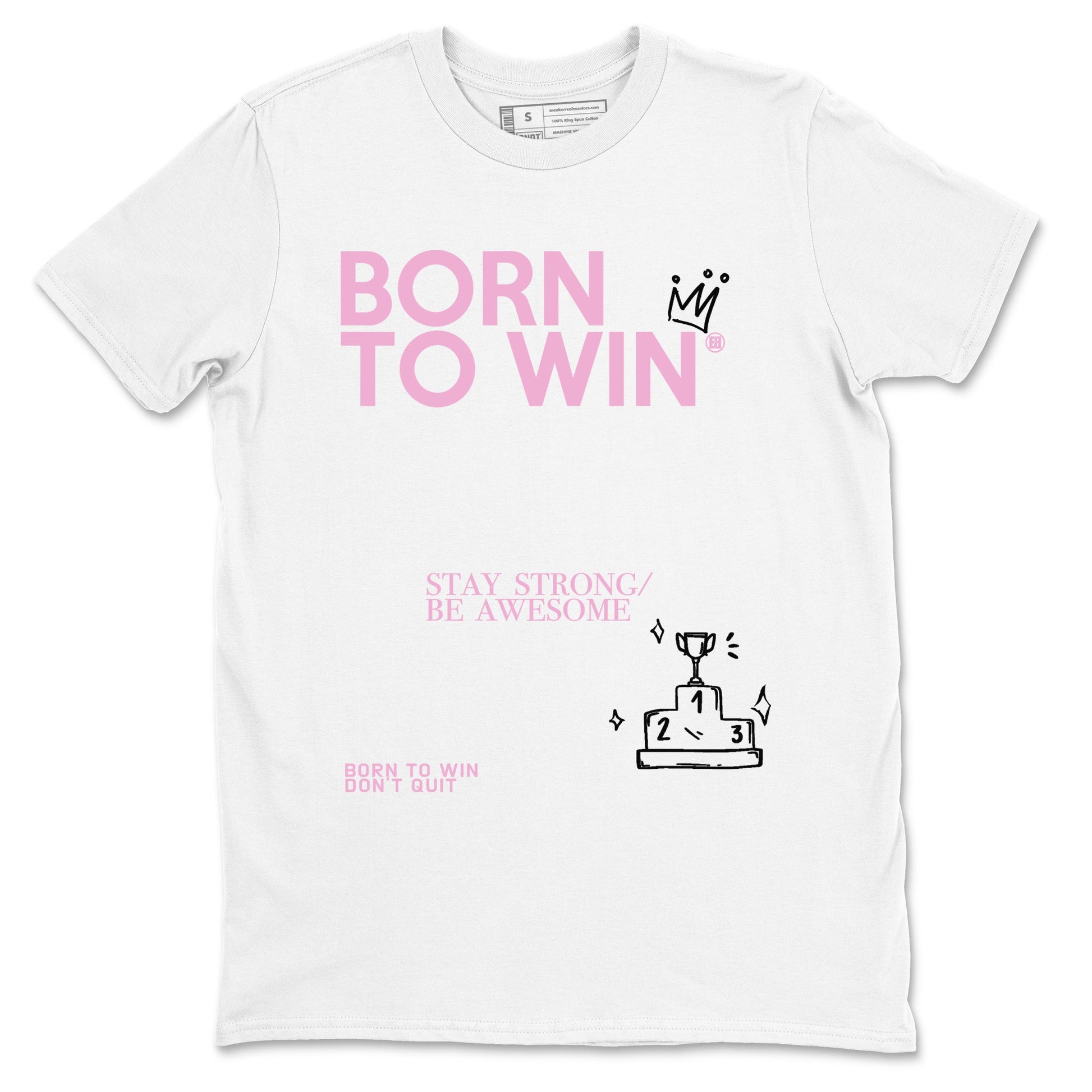 4s Retro Orchid shirts to match jordans Born To Win sneaker match tees Air Jordan 4 WMNS Orchid match shoes to clothes SNRT Sneaker Tees unisex cotton White 2 shirts
