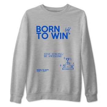Yeezy Slide Azure shirts to match jordans Born To Win sneaker match tees Yeezy Slide Azure SNRT Sneaker Tees streetwear brand Heather Grey 2 unisex cotton tee