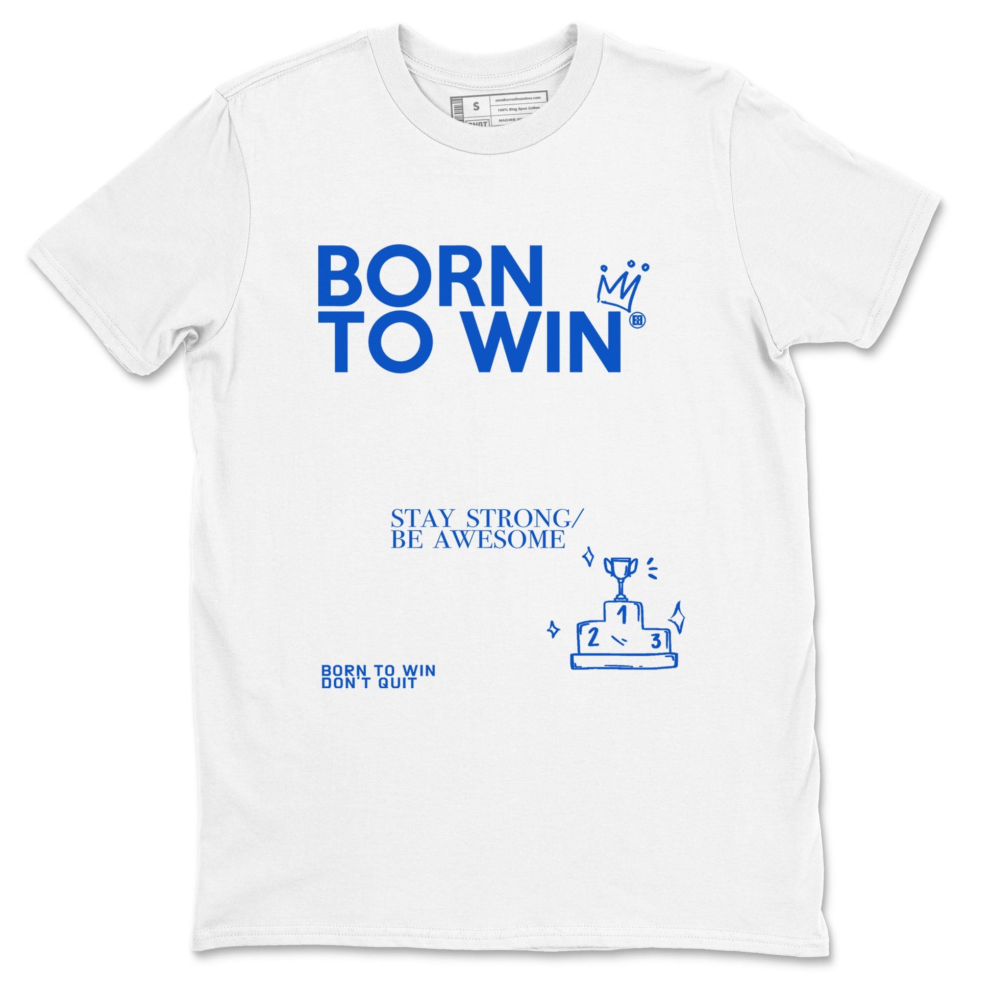 Yeezy Slide Azure shirts to match jordans Born To Win sneaker match tees Yeezy Slide Azure SNRT Sneaker Tees streetwear brand White 2 unisex cotton tee