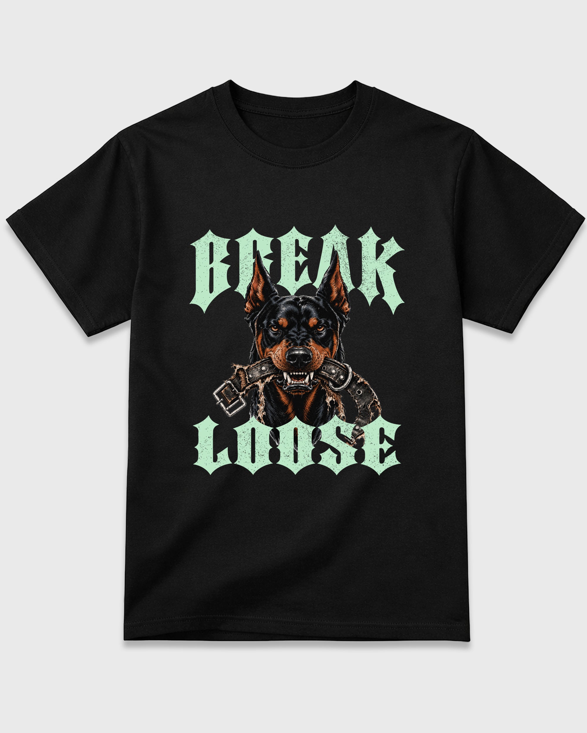 Break Loose Graphic T-Shirt featuring original streetwear artwork designed to match the Air Jordan 5 Halloween. Black 2 Graphic T-Shirt.