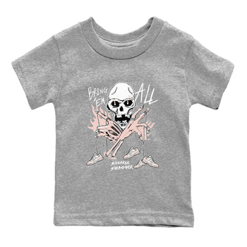 AJ11 Legend Pink shirts to match jordans Bring 'Em All unique Halloween sneaker tee Air Jordan 11 Legend Pink SNRT Sneaker Tees streetwear brand Baby and Youth Heather Grey 2 cotton tee