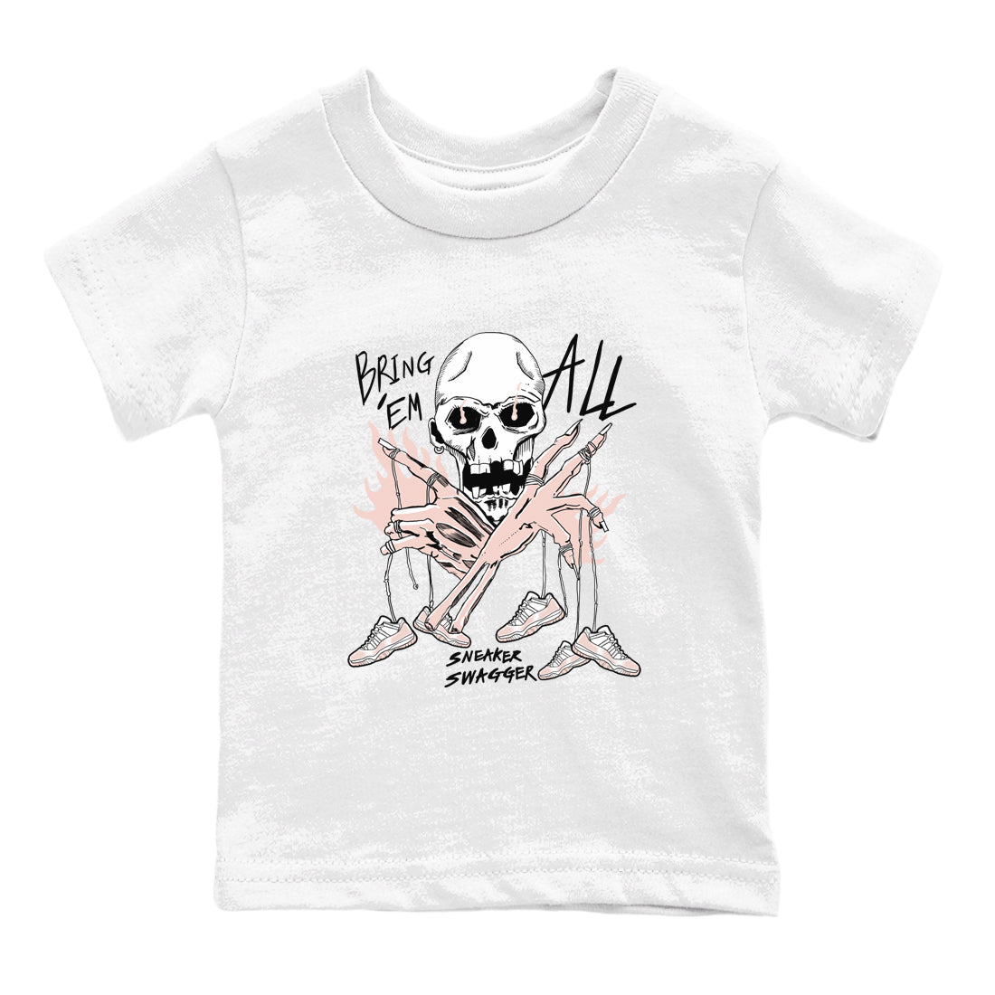 AJ11 Legend Pink shirts to match jordans Bring 'Em All unique Halloween sneaker tee Air Jordan 11 Legend Pink SNRT Sneaker Tees streetwear brand Baby and Youth White 2 cotton tee