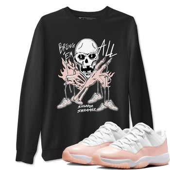 AJ11 Legend Pink shirts to match jordans Bring 'Em All unique Halloween sneaker tee Air Jordan 11 Legend Pink SNRT Sneaker Tees streetwear brand Black 1 unisex cotton tee