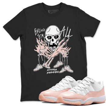 AJ11 Legend Pink shirts to match jordans Bring 'Em All unique Halloween sneaker tee Air Jordan 11 Legend Pink SNRT Sneaker Tees streetwear brand Black 1 unisex cotton tee