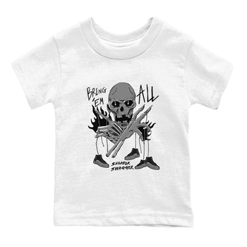 12s Black Wolf Grey shirts to match jordans Bring 'Em All unique Halloween sneaker tee Air Jordan 12 Barons match shoes to clothes SNRT Sneaker Tees Youth Baby White 2 tee