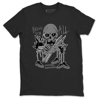 12s Black Wolf Grey shirts to match jordans Bring 'Em All unique Halloween sneaker tee Air Jordan 12 Barons match shoes to clothes SNRT Sneaker Tees unisex cotton Black 2 shirts