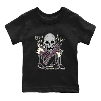 AJ3 A Ma Maniere x Black shirts to match jordans Bring 'Em All unique Halloween sneaker tee A Ma Maniere x Air Jordan 3 _lack SNRT Sneaker Tees streetwear brand Baby and Youth Black 2 cotton tee