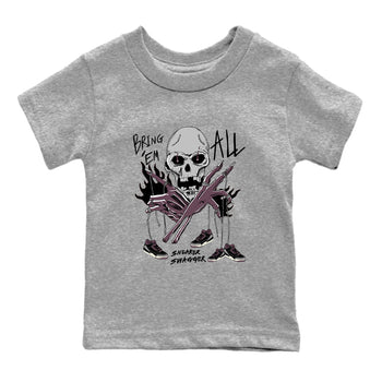 AJ3 A Ma Maniere x Black shirts to match jordans Bring 'Em All unique Halloween sneaker tee A Ma Maniere x Air Jordan 3 _lack SNRT Sneaker Tees streetwear brand Baby and Youth Heather Grey 2 cotton tee