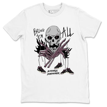 AJ3 A Ma Maniere x Black shirts to match jordans Bring 'Em All unique Halloween sneaker tee A Ma Maniere x Air Jordan 3 _lack SNRT Sneaker Tees streetwear brand White 2 unisex cotton tee