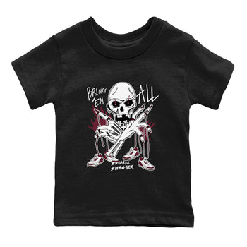 3s A Ma Maniere x Burgundy Crush shirts to match jordans Bring 'Em All sneaker match teesA Ma Maniére x Air Jordan 3 "Burgundy Crush" SNRT Sneaker Tees streetwear brand Baby and Youth Black 2 cotton tee