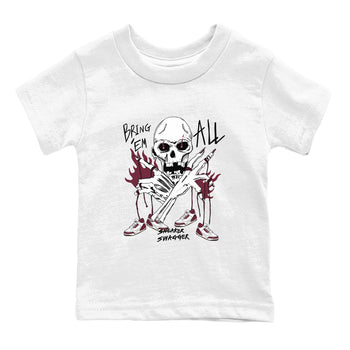 3s A Ma Maniere x Burgundy Crush shirts to match jordans Bring 'Em All sneaker match teesA Ma Maniére x Air Jordan 3 "Burgundy Crush" SNRT Sneaker Tees streetwear brand Baby and Youth White 2 cotton tee
