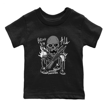 4s Fear shirts to match jordans Bring 'Em All sneaker match tees Air Jordan 4 Retro Fear match shoes to clothes SNRT Sneaker Tees Youth Baby Black 2 tee
