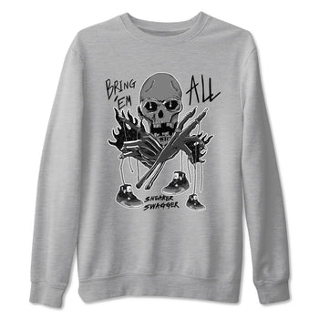 4s Fear shirts to match jordans Bring 'Em All sneaker match tees Air Jordan 4 Retro Fear match shoes to clothes SNRT Sneaker Tees unisex cotton Heather Grey 2 shirts