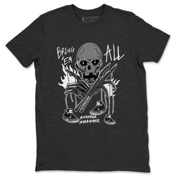 4s Fear shirts to match jordans Bring 'Em All sneaker match tees Air Jordan 4 Retro Fear match shoes to clothes SNRT Sneaker Tees unisex cotton Charcoal Heather 2 shirts