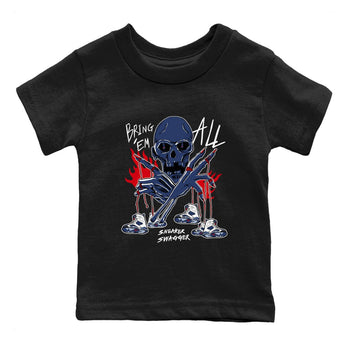 AJ6 White And Midnight Navy shirts to match jordans Bring 'Em All unique Halloween sneaker tee Air Jordan 6 Olympic SNRT Sneaker Tees streetwear brand Baby and Youth Black 2 cotton tee