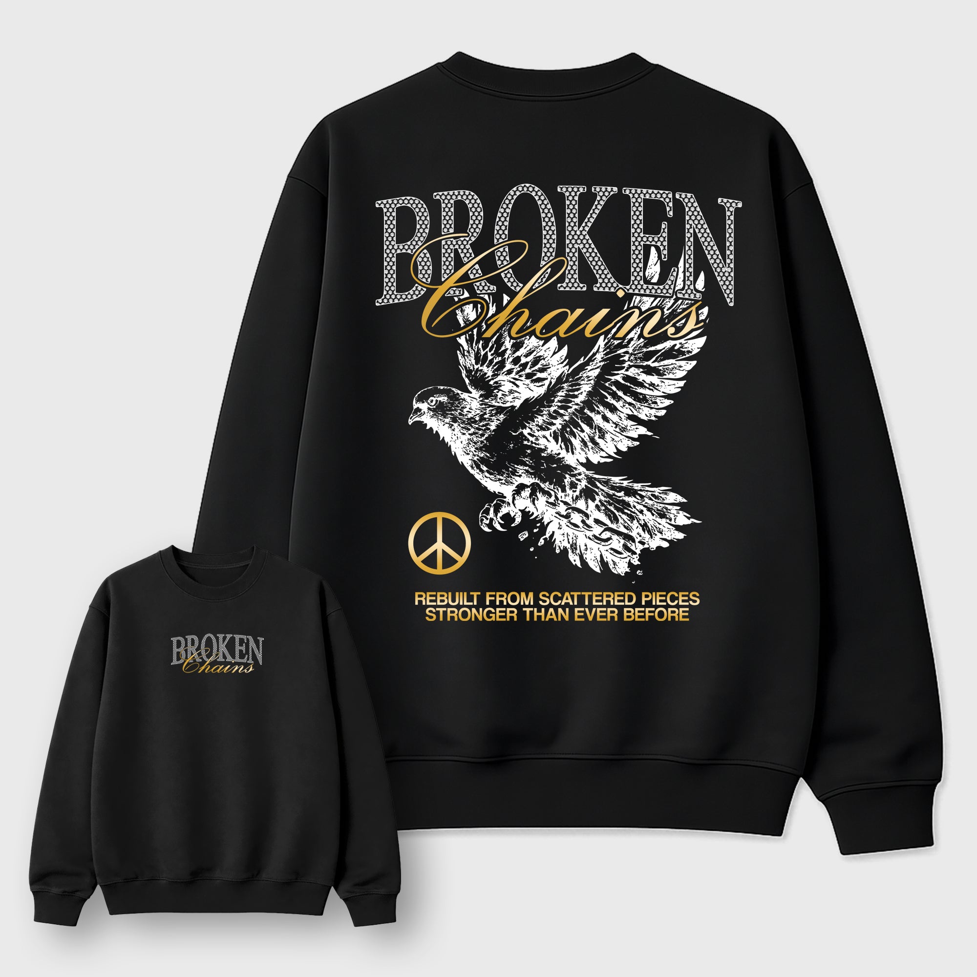 Broken Chains Graphic T-Shirt featuring original streetwear artwork designed to match the Air Max 90 Trophies. Black Graphic Tee.