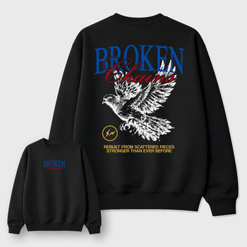 Broken Chains sneaker match t-shirt styled to complete your fit with the Air Jordan 1 Union x Fragment sneakers, shown in Black.