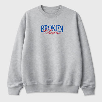 Broken Chains sneaker match t-shirt styled to complete your fit with the Air Jordan 1 Union x Fragment sneakers, shown in Heather Grey.