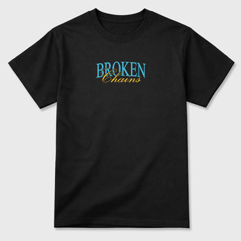 Broken Chains sneaker match t-shirt styled to complete your fit with the Air Jordan 11 Gamma sneakers, Front and Back Graphic Tee
