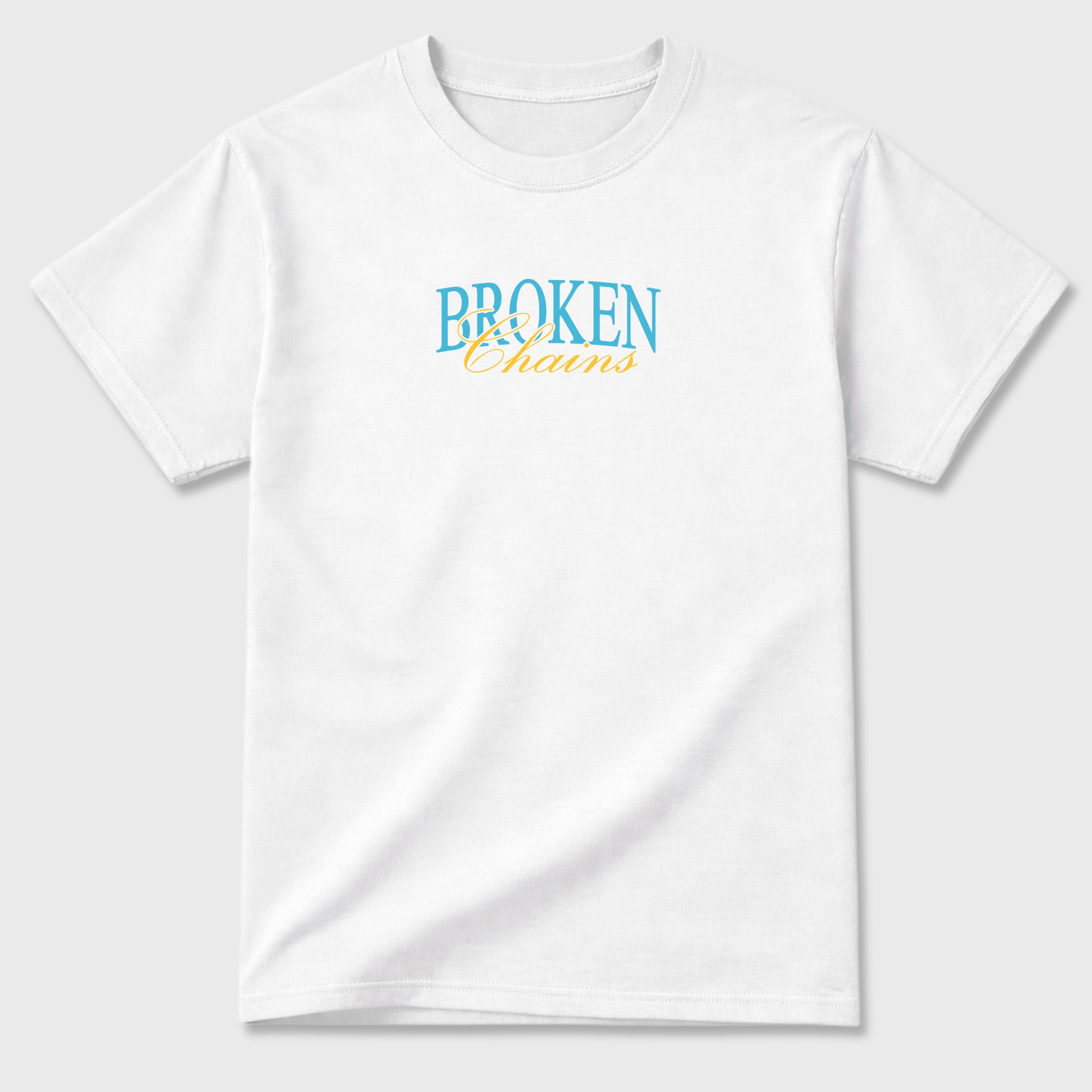 Broken Chains sneaker match t-shirt styled to complete your fit with the Air Jordan 11 Gamma sneakers, Front and Back Graphic Tee