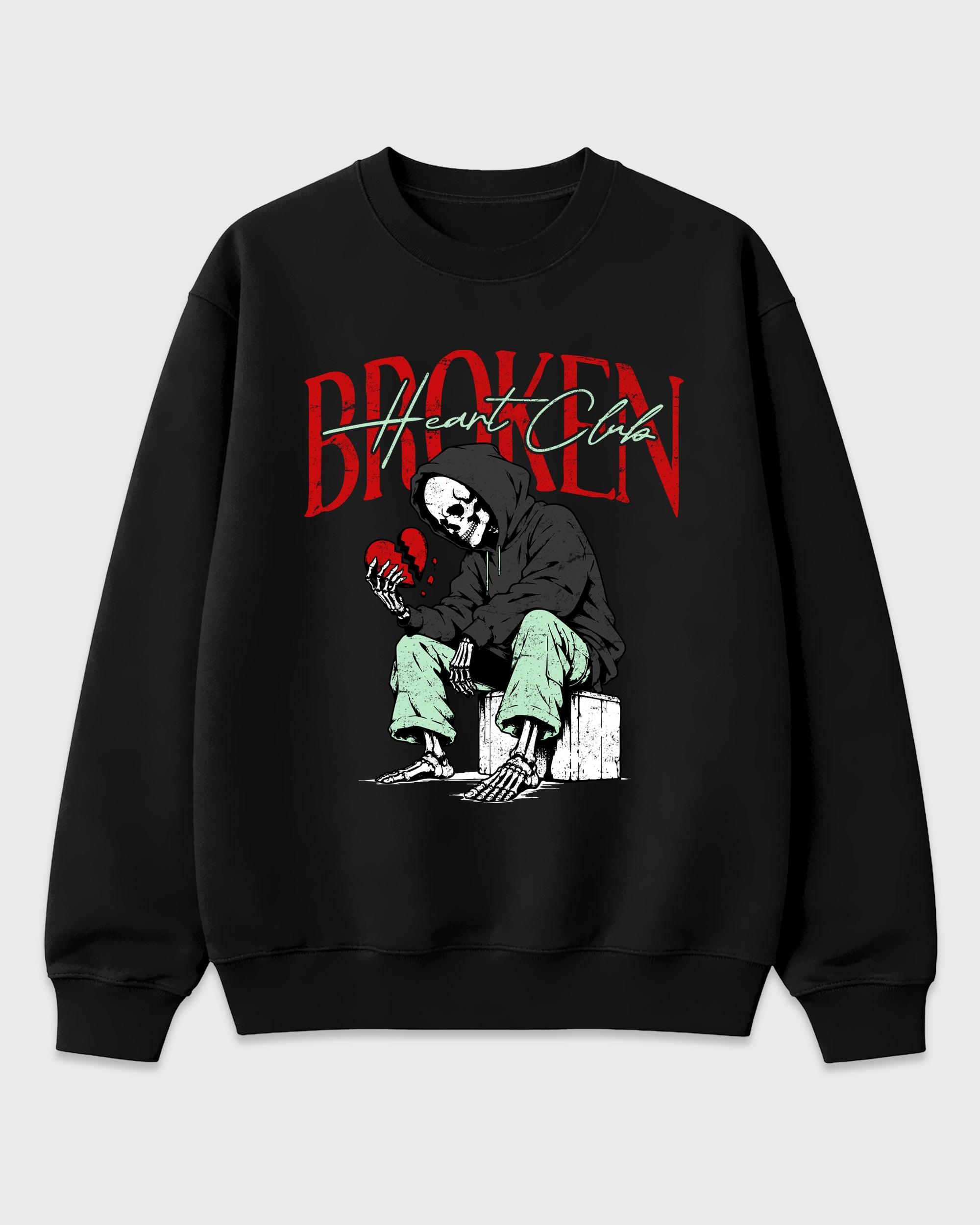 Broken Heart Club Graphic T-Shirt featuring original streetwear artwork designed to match the Air Jordan 5 Halloween. Black 2 Graphic Tee.
