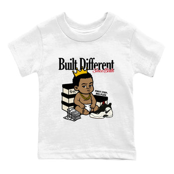 Sneaker Threads – Sneaker Tees To Match Air Foamposite One Pearl – Built Different Since Birth Youth Graphic Tee White 2. Perfect for Jordan releases 2025 colorways.