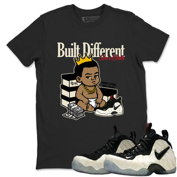 Sneaker Threads – Sneaker Tees To Match Air Foamposite One Pearl – Built Different Since Birth Graphic Tee Black 1. Perfect for Jordan releases 2025 colorways.